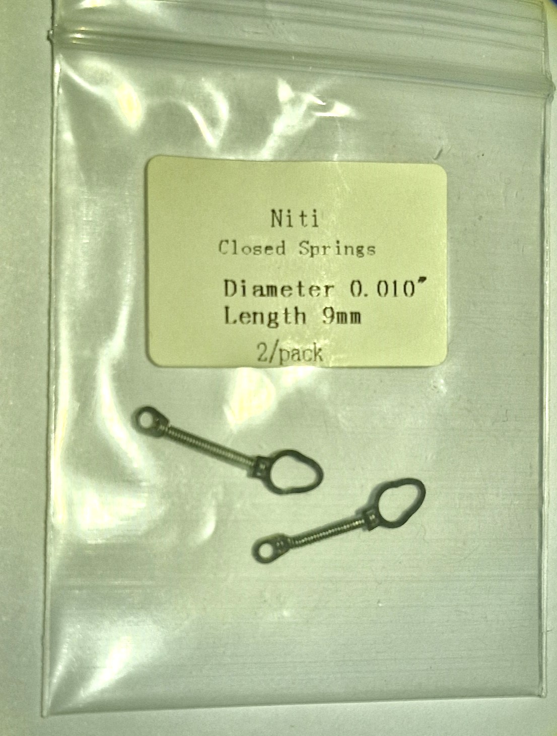 کلوز اسپرینگ ارتودنسی NI-ti ساخت چین ( China Closed spring 0.12inch (6mm-9mm